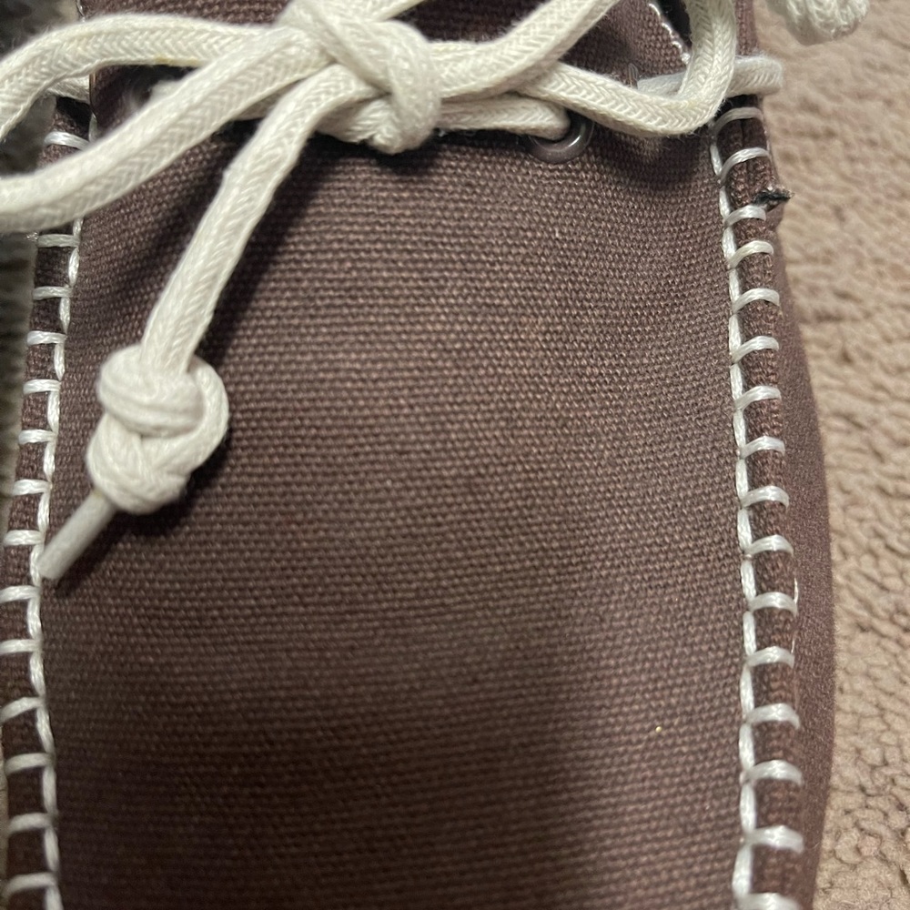 Cole Haan mens drivers fabric brwn/cream sz 11.5 - Picture 5 of 7